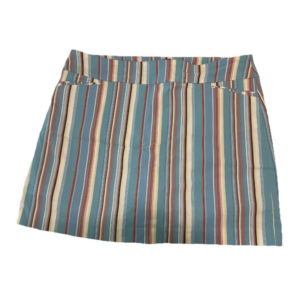 attyre Ladies sz 16 Tennis Golf Pickleball skort stretch Pull On Stripe